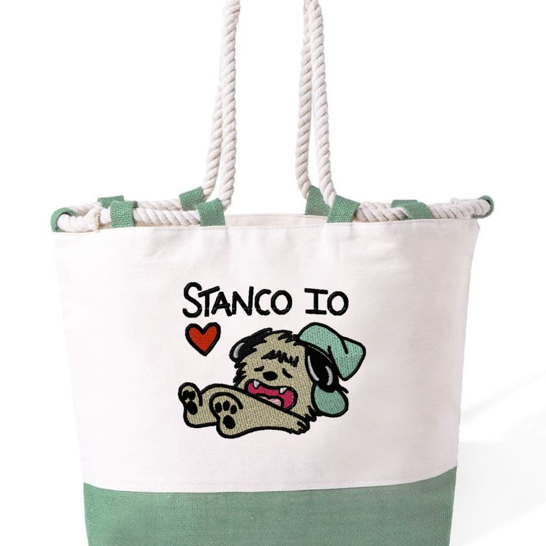 m² – Manici Lunghi Rinforzati 50 cm – Design Ricamato io Stanco-Biiply