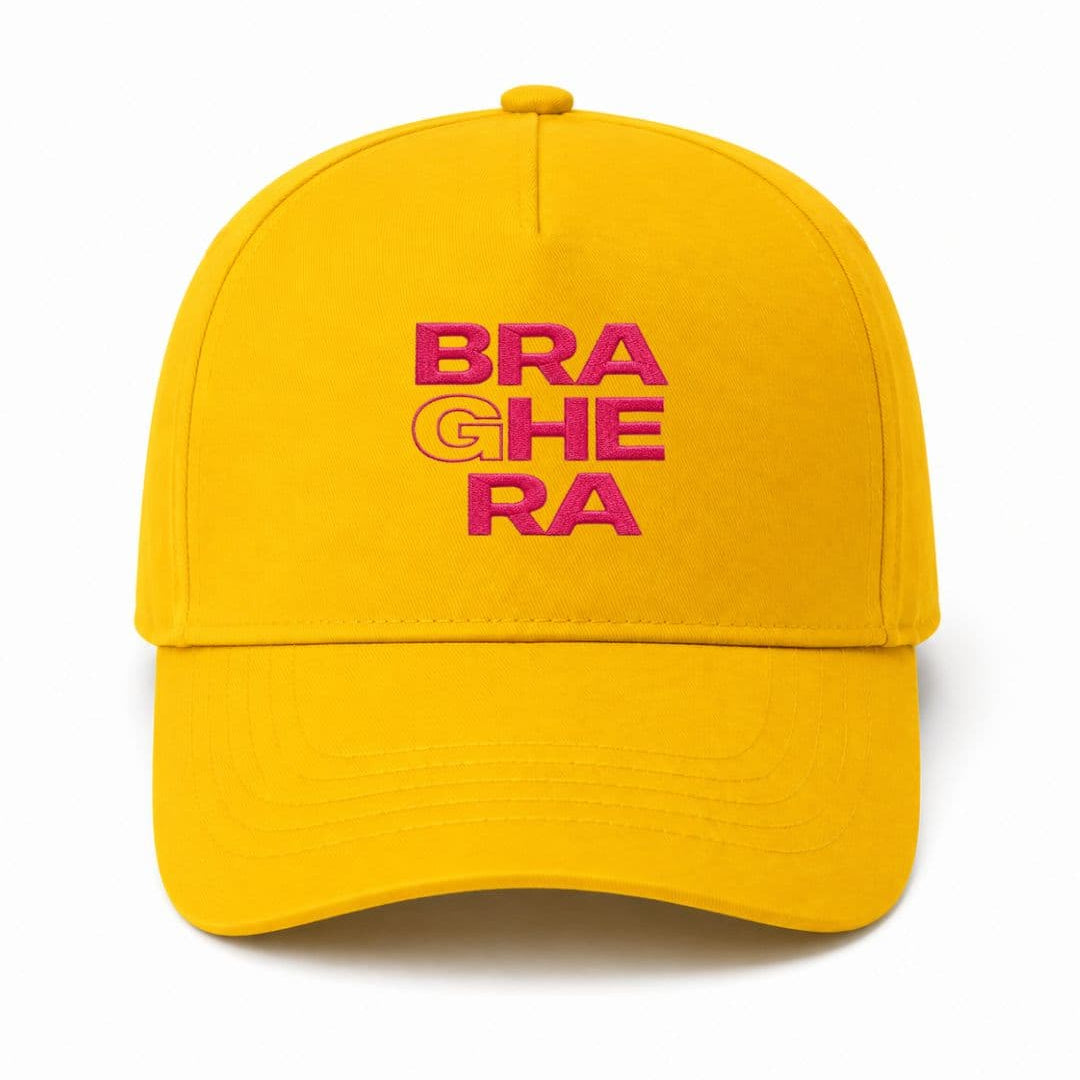 Ricamo Personalizzato - Cappellino Ricamato Unisex Da Baseball Regolabile – Design Braghera-Biiply