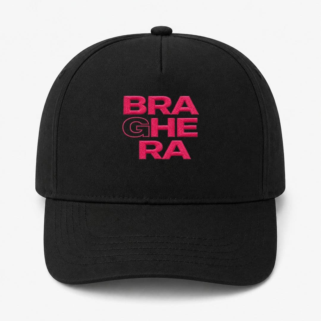 Ricamo Personalizzato - Cappellino Ricamato Unisex Da Baseball Regolabile – Design Braghera-Biiply