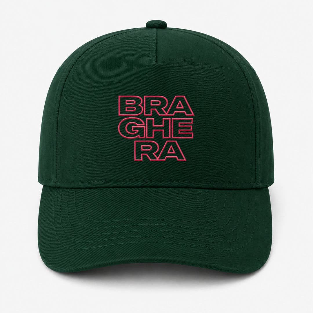 Ricamo Personalizzato - Cappellino Ricamato Unisex Da Baseball Regolabile – Design Braghera Outline-Biiply