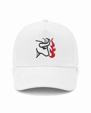 Ricamo Personalizzato - Cappellino Ricamato Unisex Da Baseball Regolabile – Design Bull + Fiamme-Biiply
