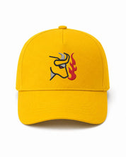 Ricamo Personalizzato - Cappellino Ricamato Unisex Da Baseball Regolabile – Design Bull + Fiamme-Biiply