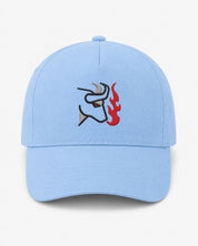 Ricamo Personalizzato - Cappellino Ricamato Unisex Da Baseball Regolabile – Design Bull + Fiamme-Biiply