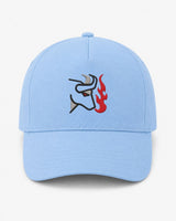 Cappellino Ricamato Unisex Da Baseball Regolabile – Design Bull + Fiamme
