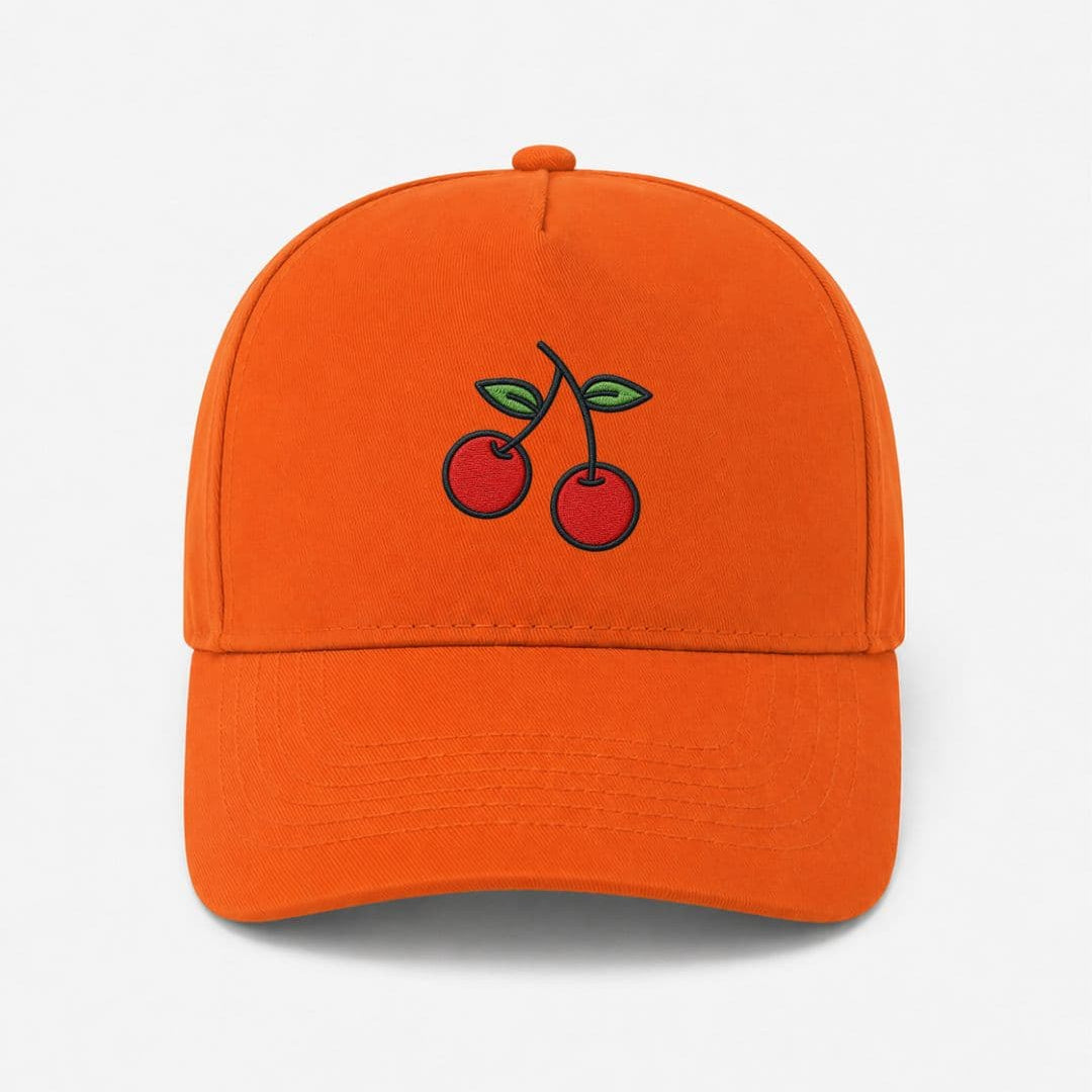 Ricamo Personalizzato - Cappellino Ricamato Unisex Da Baseball Regolabile – Design Ciliegie-Biiply