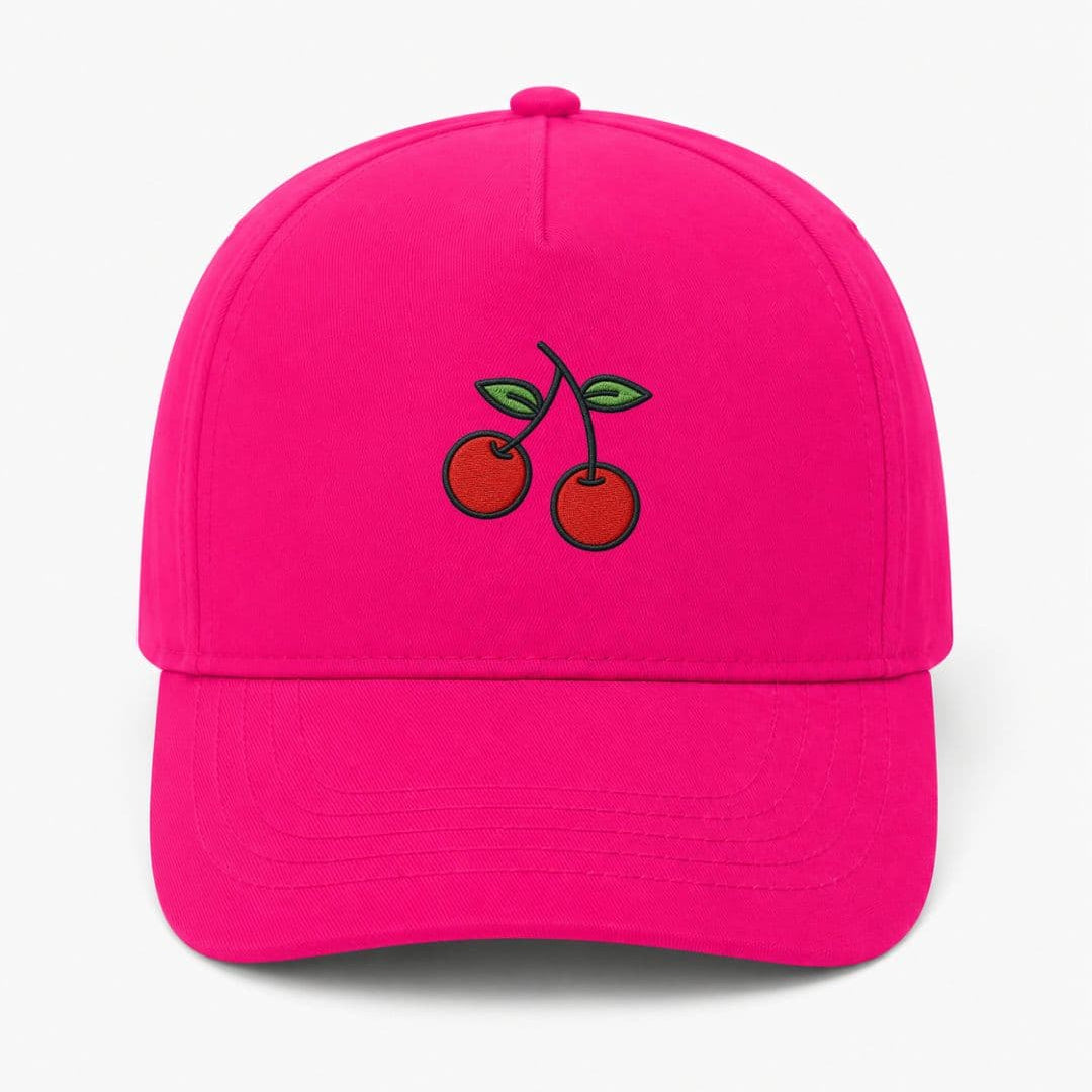 Ricamo Personalizzato - Cappellino Ricamato Unisex Da Baseball Regolabile – Design Ciliegie-Biiply