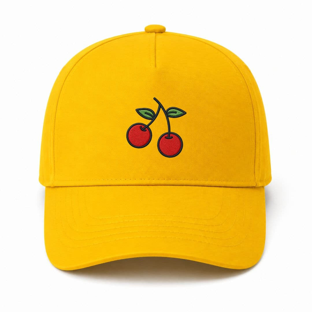 Ricamo Personalizzato - Cappellino Ricamato Unisex Da Baseball Regolabile – Design Ciliegie-Biiply
