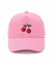Ricamo Personalizzato - Cappellino Ricamato Unisex Da Baseball Regolabile – Design Ciliegie-Biiply