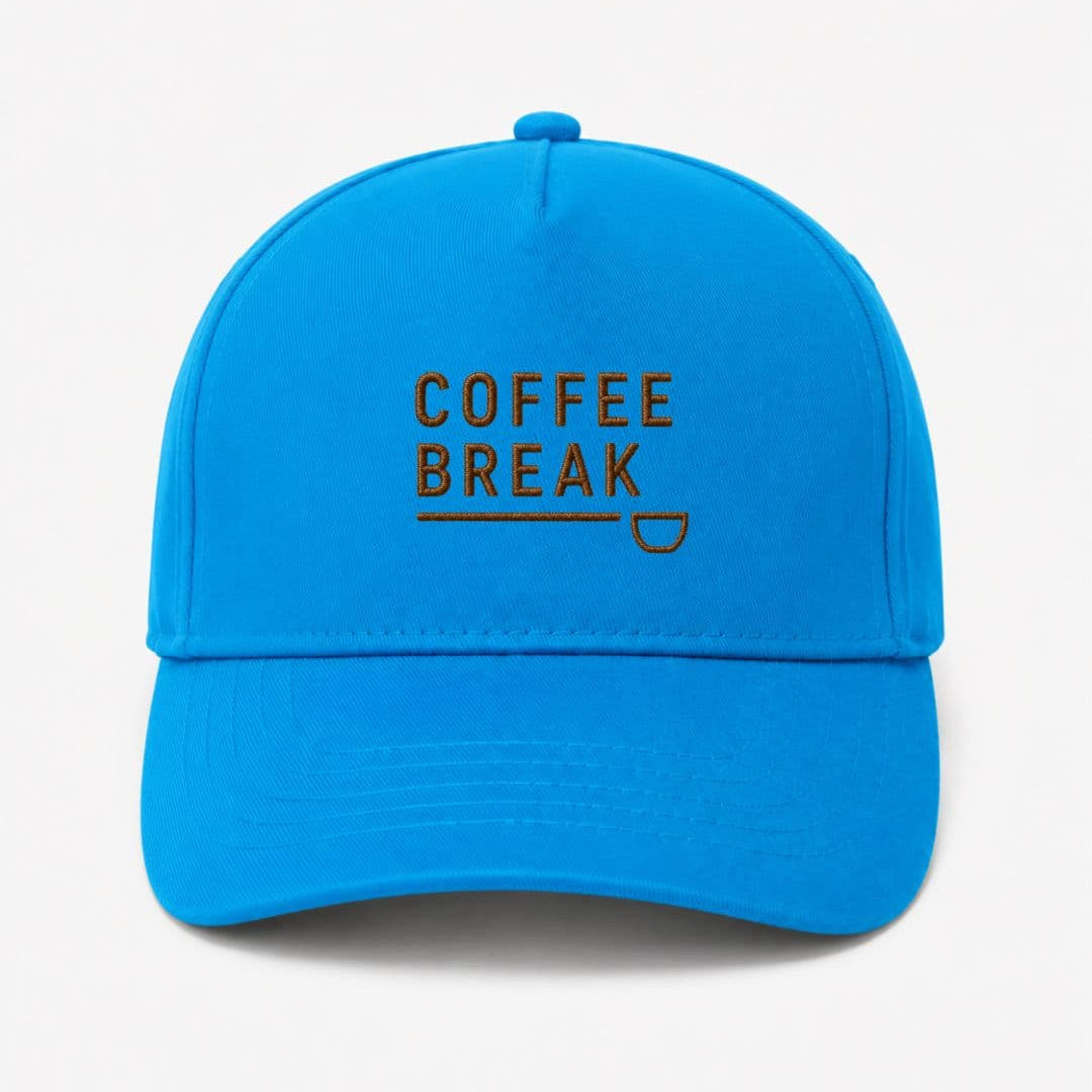 Ricamo Personalizzato - Cappellino Ricamato Unisex Da Baseball Regolabile – Design Coffee Break-Biiply