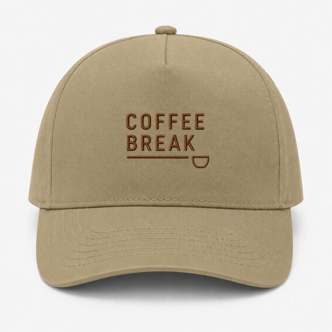 Ricamo Personalizzato - Cappellino Ricamato Unisex Da Baseball Regolabile – Design Coffee Break-Biiply