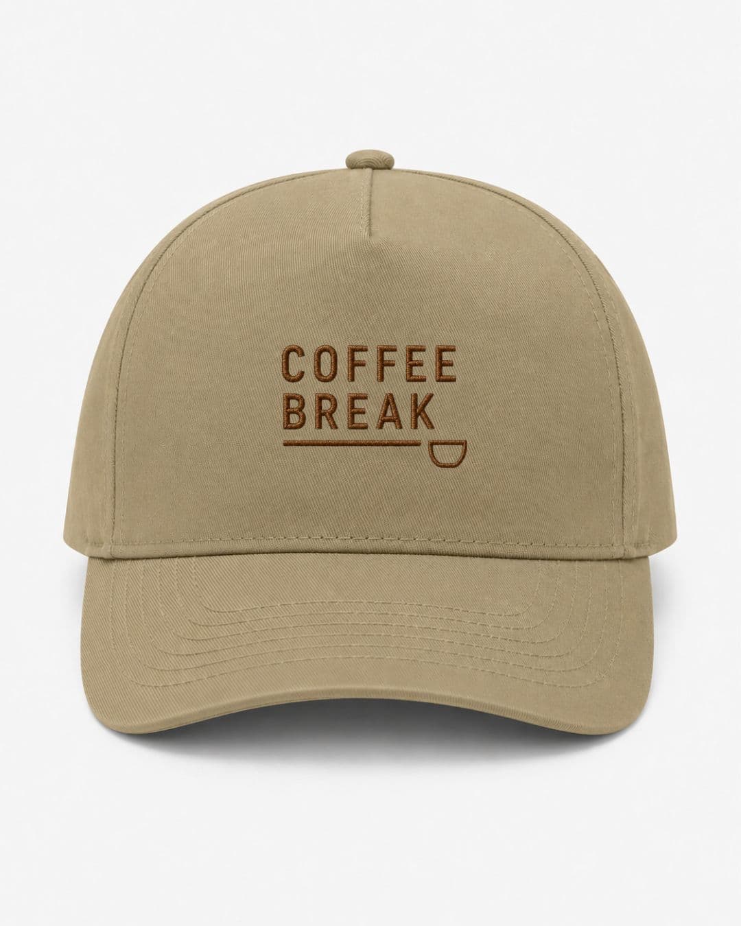 Ricamo Personalizzato - Cappellino Ricamato Unisex Da Baseball Regolabile – Design Coffee Break-Biiply