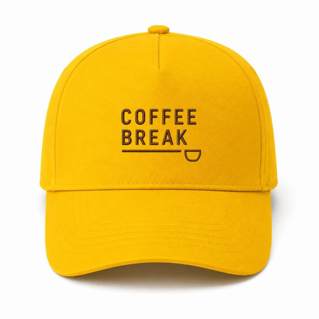 Ricamo Personalizzato - Cappellino Ricamato Unisex Da Baseball Regolabile – Design Coffee Break-Biiply