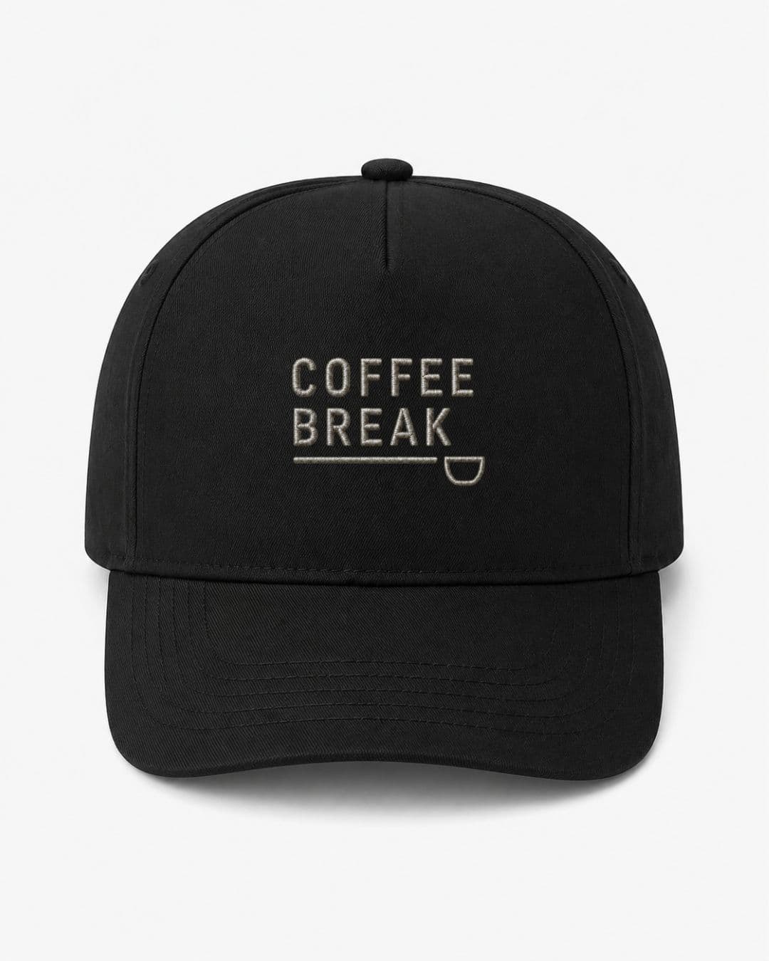 Ricamo Personalizzato - Cappellino Ricamato Unisex Da Baseball Regolabile – Design Coffee Break-Biiply