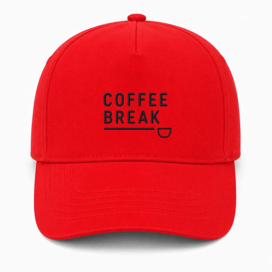 Ricamo Personalizzato - Cappellino Ricamato Unisex Da Baseball Regolabile – Design Coffee Break-Biiply