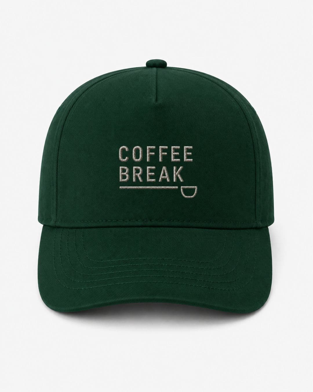 Ricamo Personalizzato - Cappellino Ricamato Unisex Da Baseball Regolabile – Design Coffee Break-Biiply