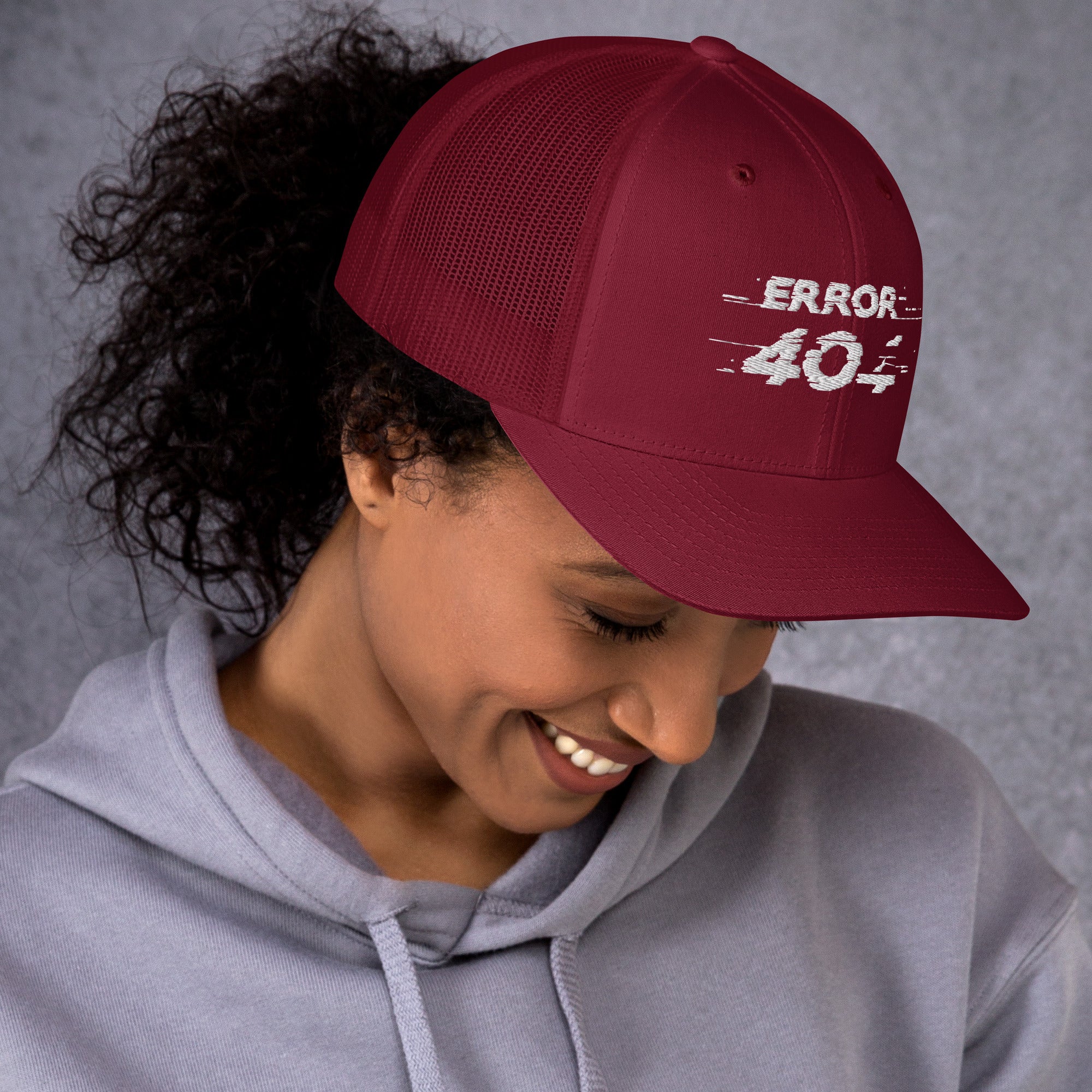 Ricamo Personalizzato - Cappellino Ricamato Unisex Da Baseball Regolabile – Design Error 404-Biiply
