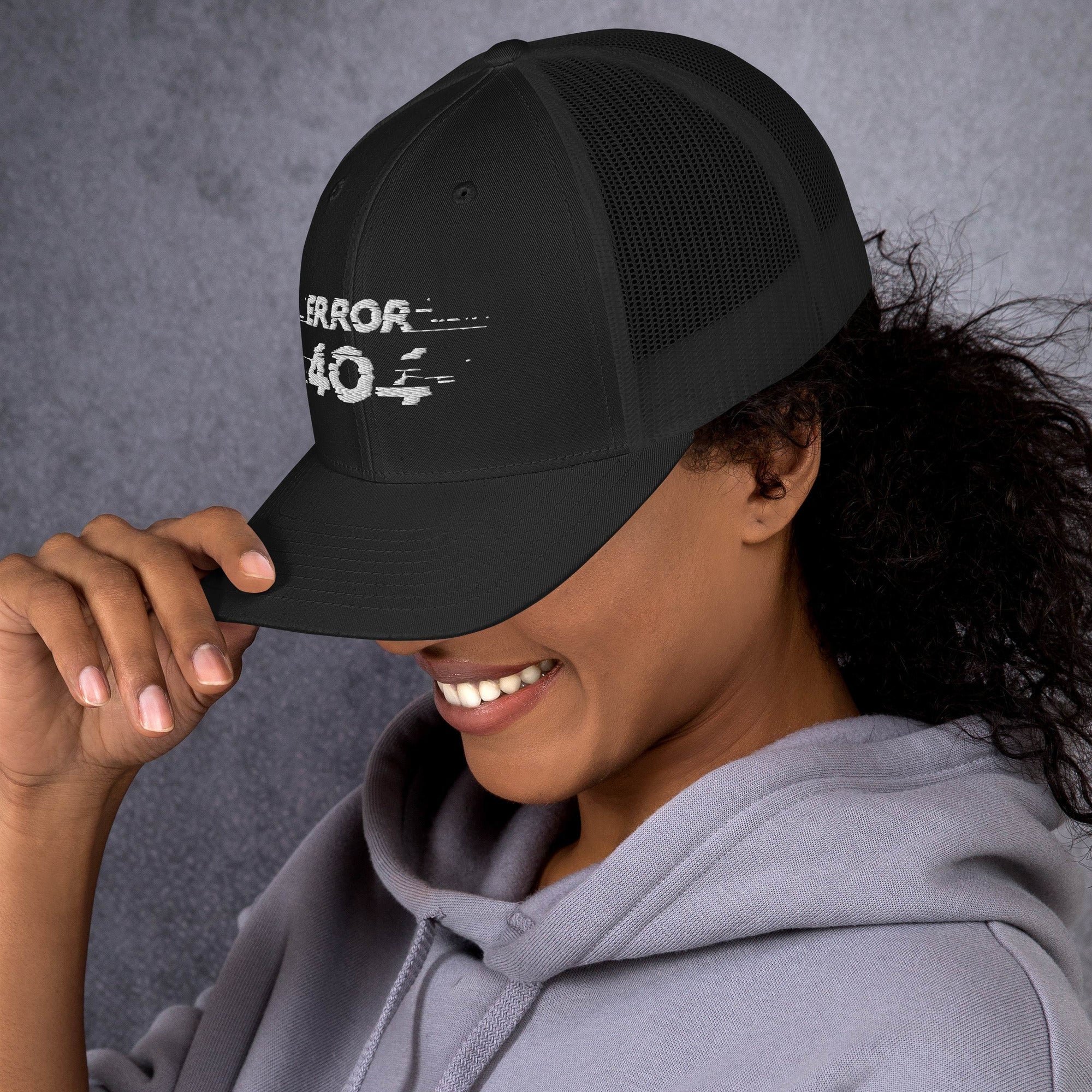 Ricamo Personalizzato - Cappellino Ricamato Unisex Da Baseball Regolabile – Design Error 404-Biiply