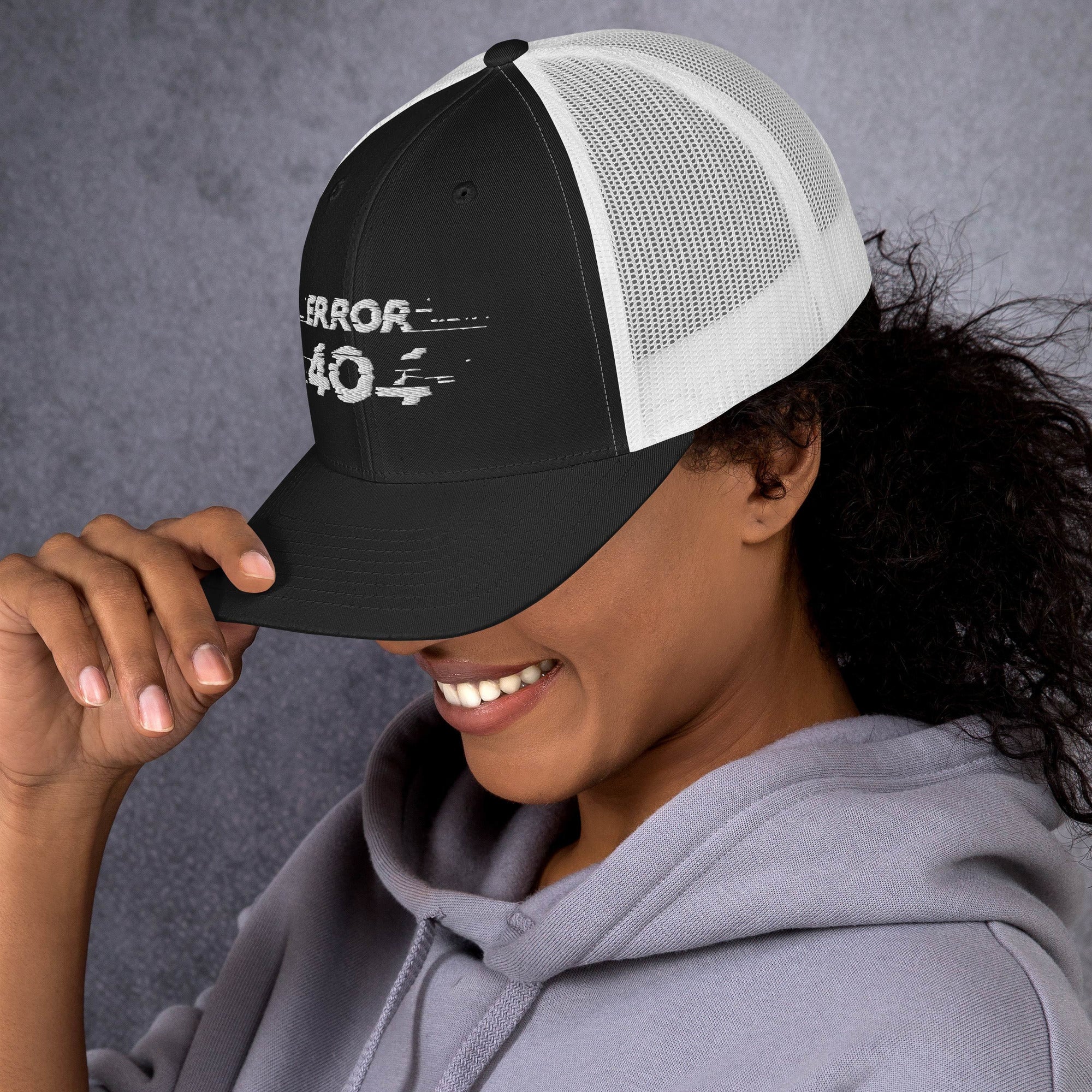 Ricamo Personalizzato - Cappellino Ricamato Unisex Da Baseball Regolabile – Design Error 404-Biiply