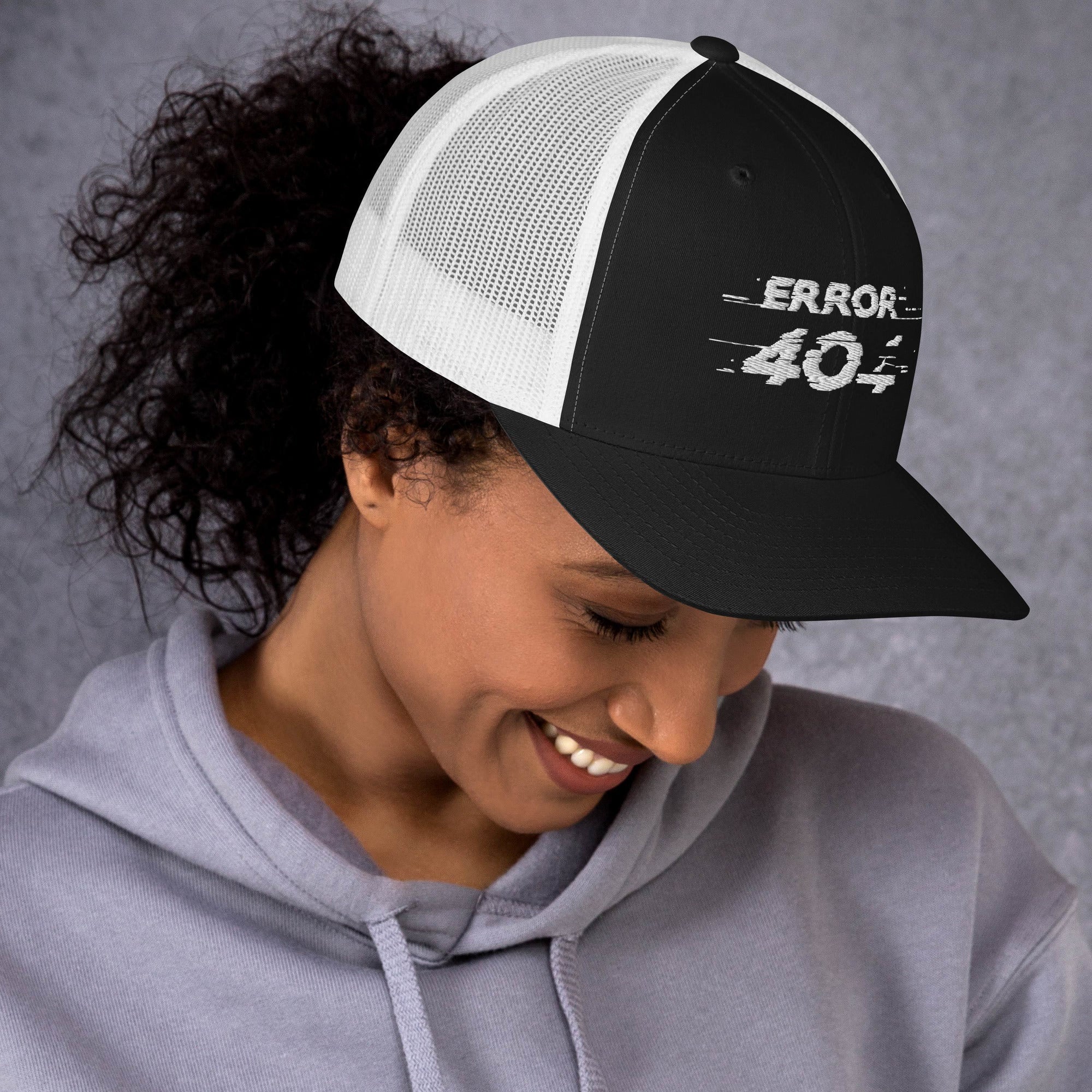 Ricamo Personalizzato - Cappellino Ricamato Unisex Da Baseball Regolabile – Design Error 404-Biiply
