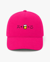 Cappellino Ricamato Unisex Da Baseball Regolabile – Design Faccia triste + Birra uguale faccia Felice
