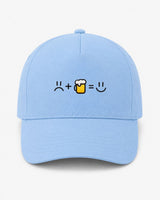 Cappellino Ricamato Unisex Da Baseball Regolabile – Design Faccia triste + Birra uguale faccia Felice