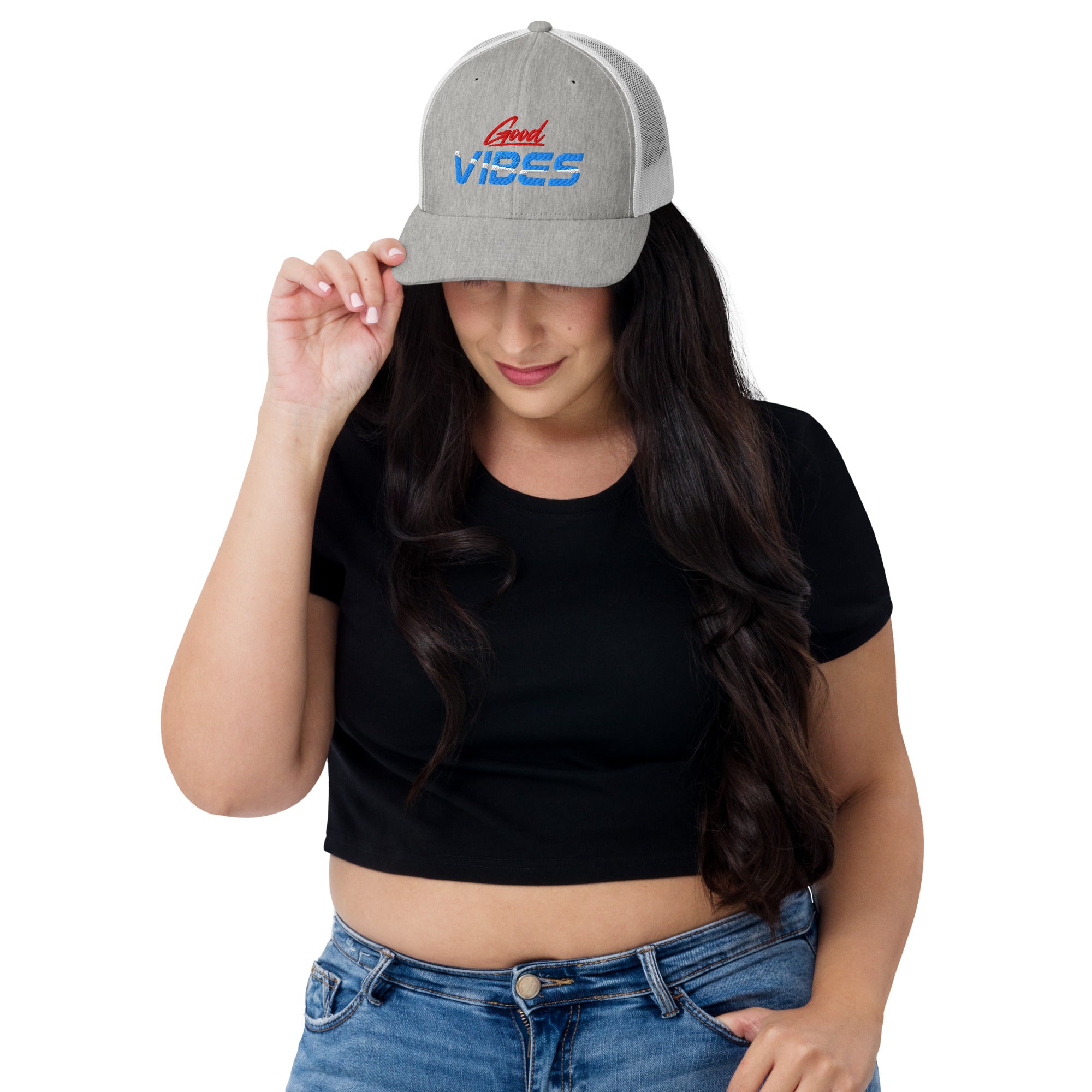 Ricamo Personalizzato - Cappellino Ricamato Unisex Da Baseball Regolabile – Design Good Vibes-Biiply