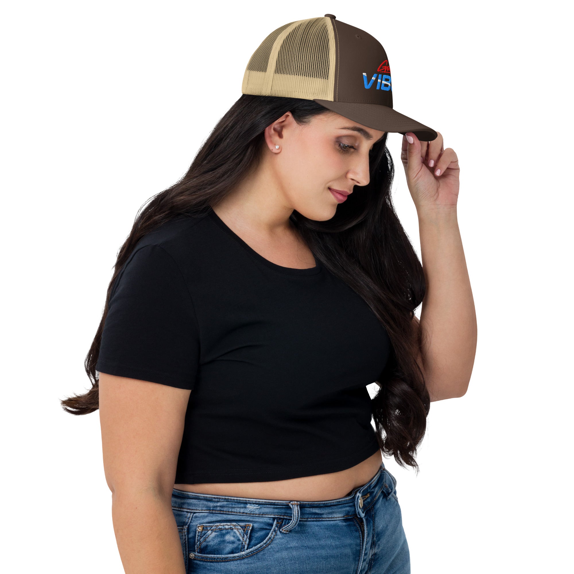Ricamo Personalizzato - Cappellino Ricamato Unisex Da Baseball Regolabile – Design Good Vibes-Biiply