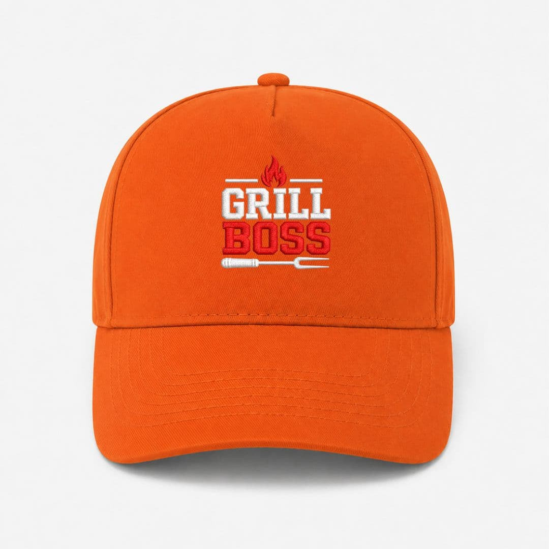 Ricamo Personalizzato - Cappellino Ricamato Unisex Da Baseball Regolabile – Design Grill Boss-Biiply