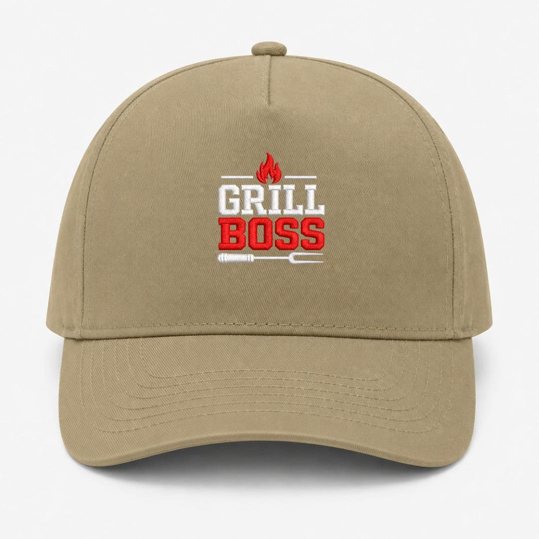 Ricamo Personalizzato - Cappellino Ricamato Unisex Da Baseball Regolabile – Design Grill Boss-Biiply