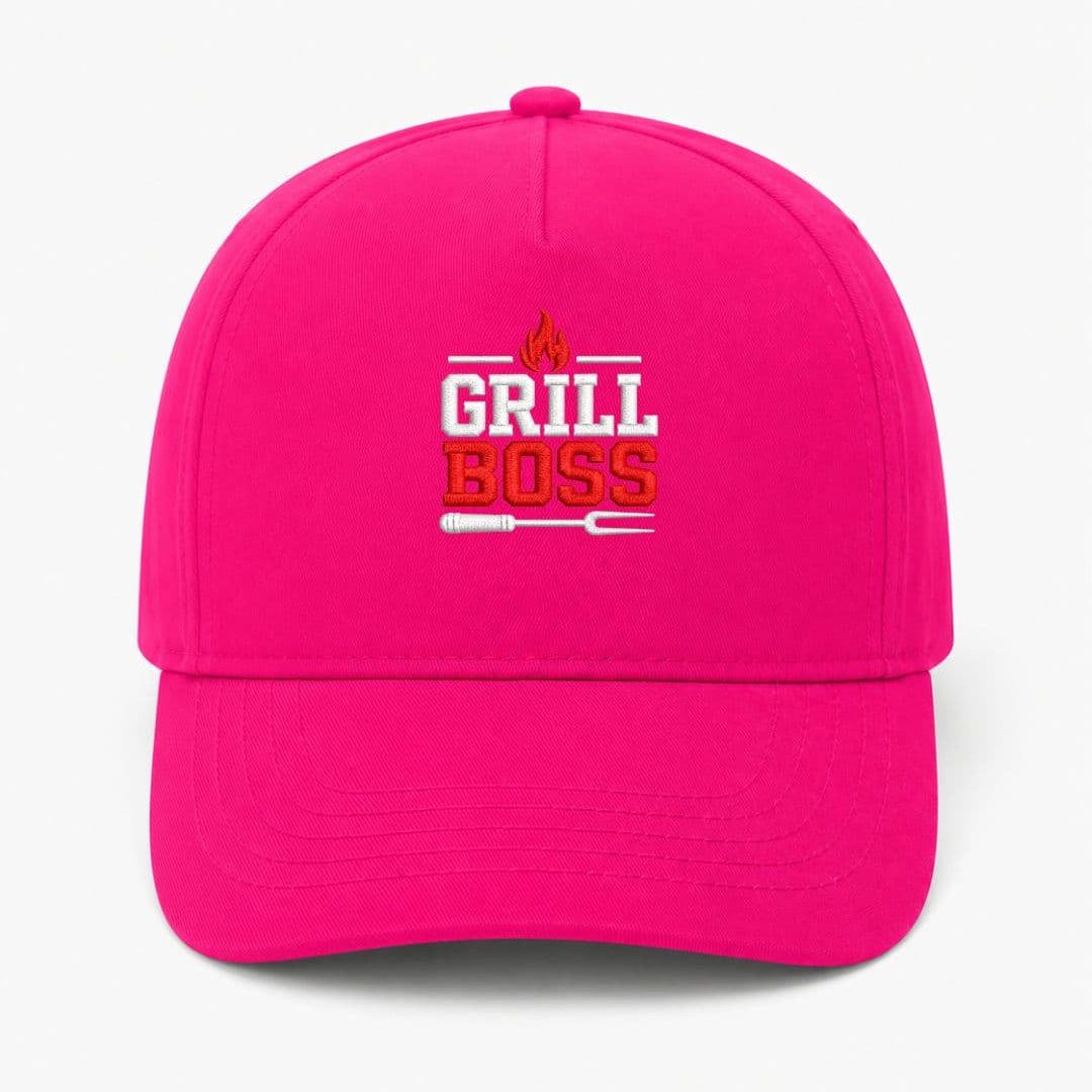 Ricamo Personalizzato - Cappellino Ricamato Unisex Da Baseball Regolabile – Design Grill Boss-Biiply