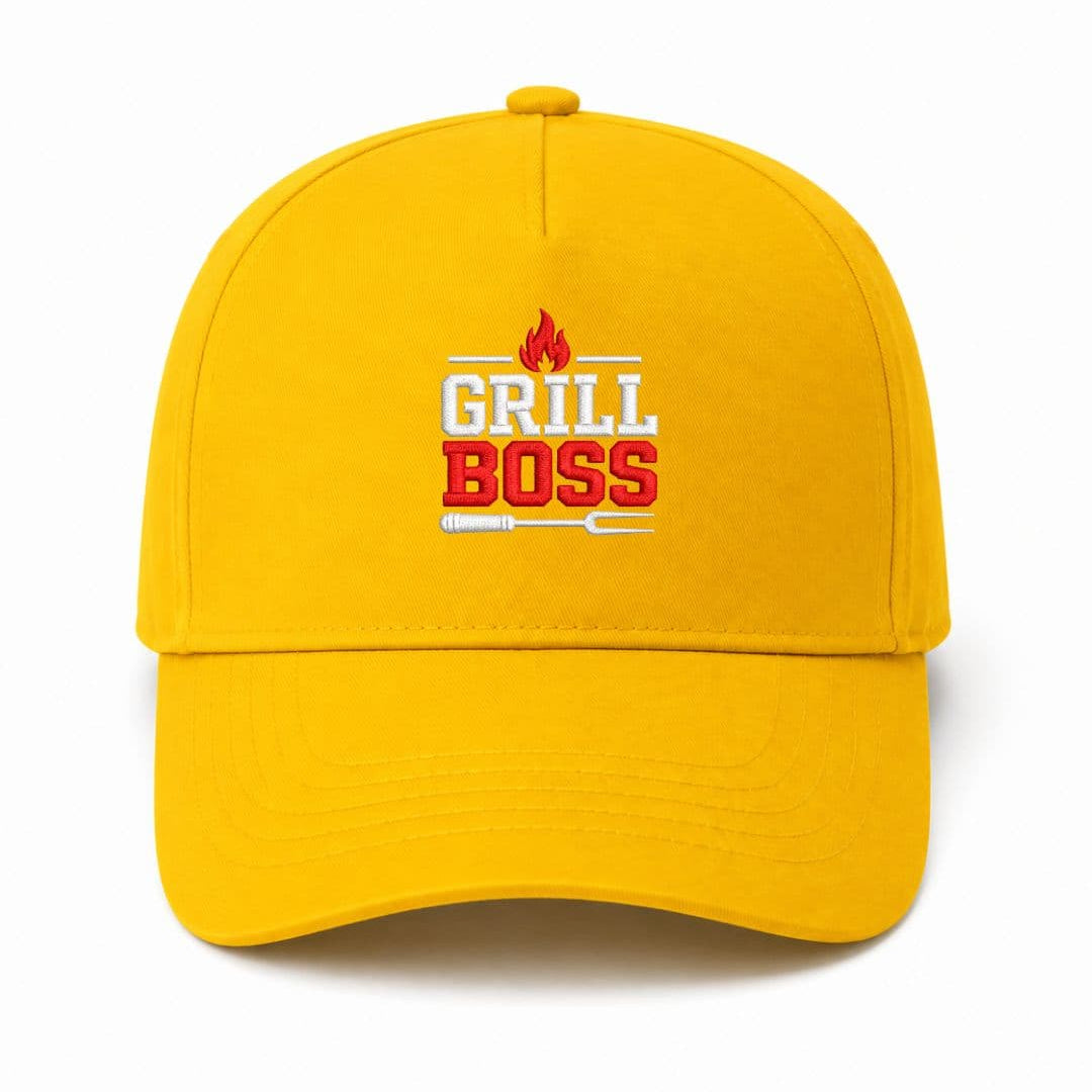 Ricamo Personalizzato - Cappellino Ricamato Unisex Da Baseball Regolabile – Design Grill Boss-Biiply