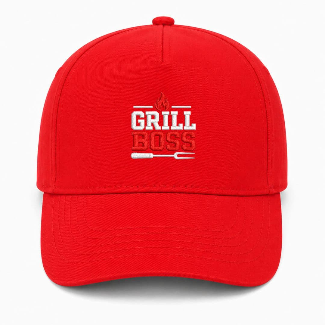 Ricamo Personalizzato - Cappellino Ricamato Unisex Da Baseball Regolabile – Design Grill Boss-Biiply