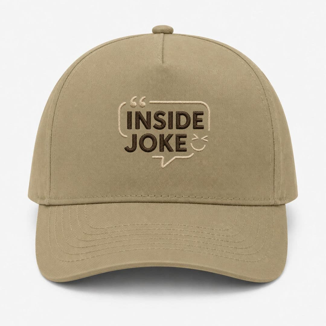 Ricamo Personalizzato - Cappellino Ricamato Unisex Da Baseball Regolabile – Design Inside Joke-Biiply
