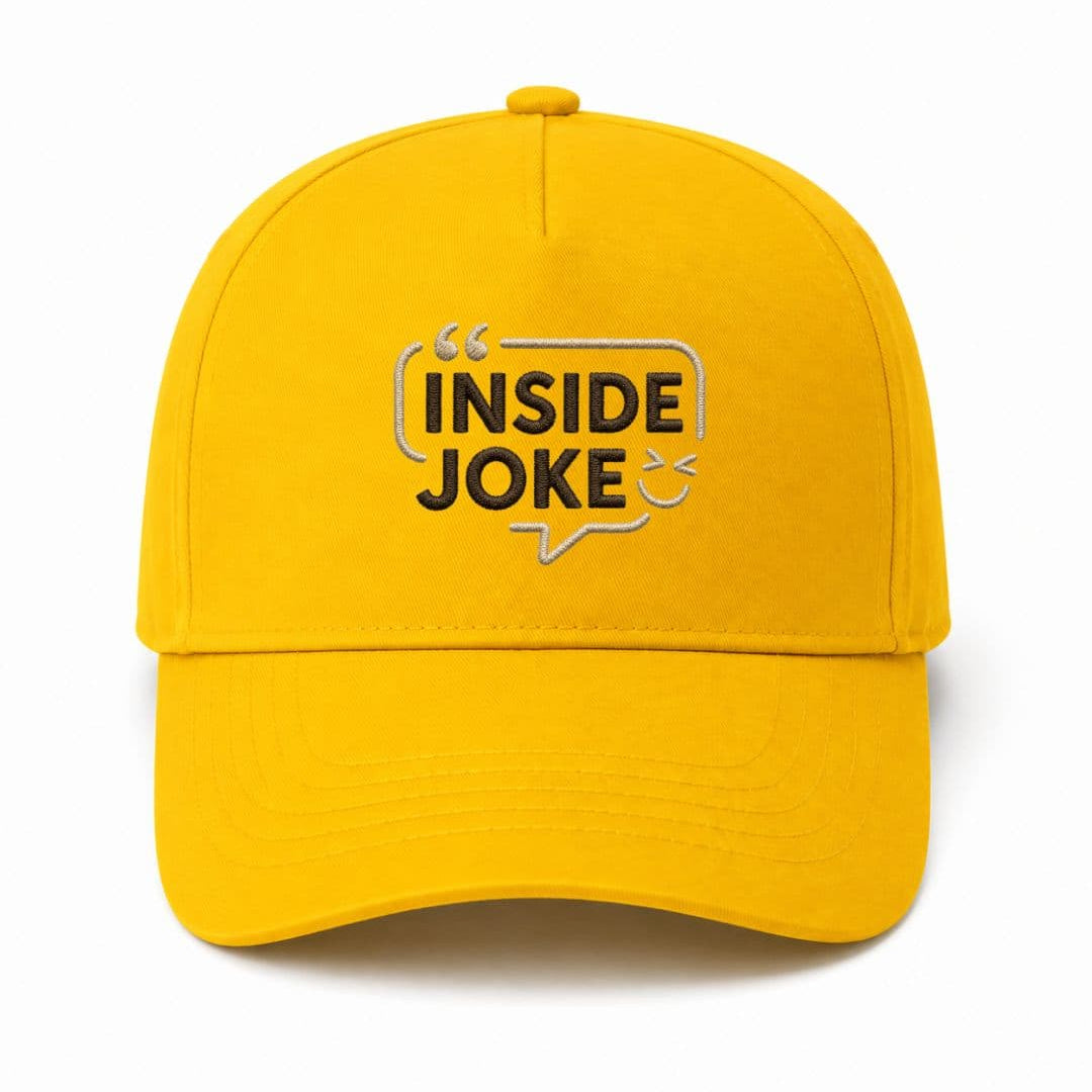 Ricamo Personalizzato - Cappellino Ricamato Unisex Da Baseball Regolabile – Design Inside Joke-Biiply