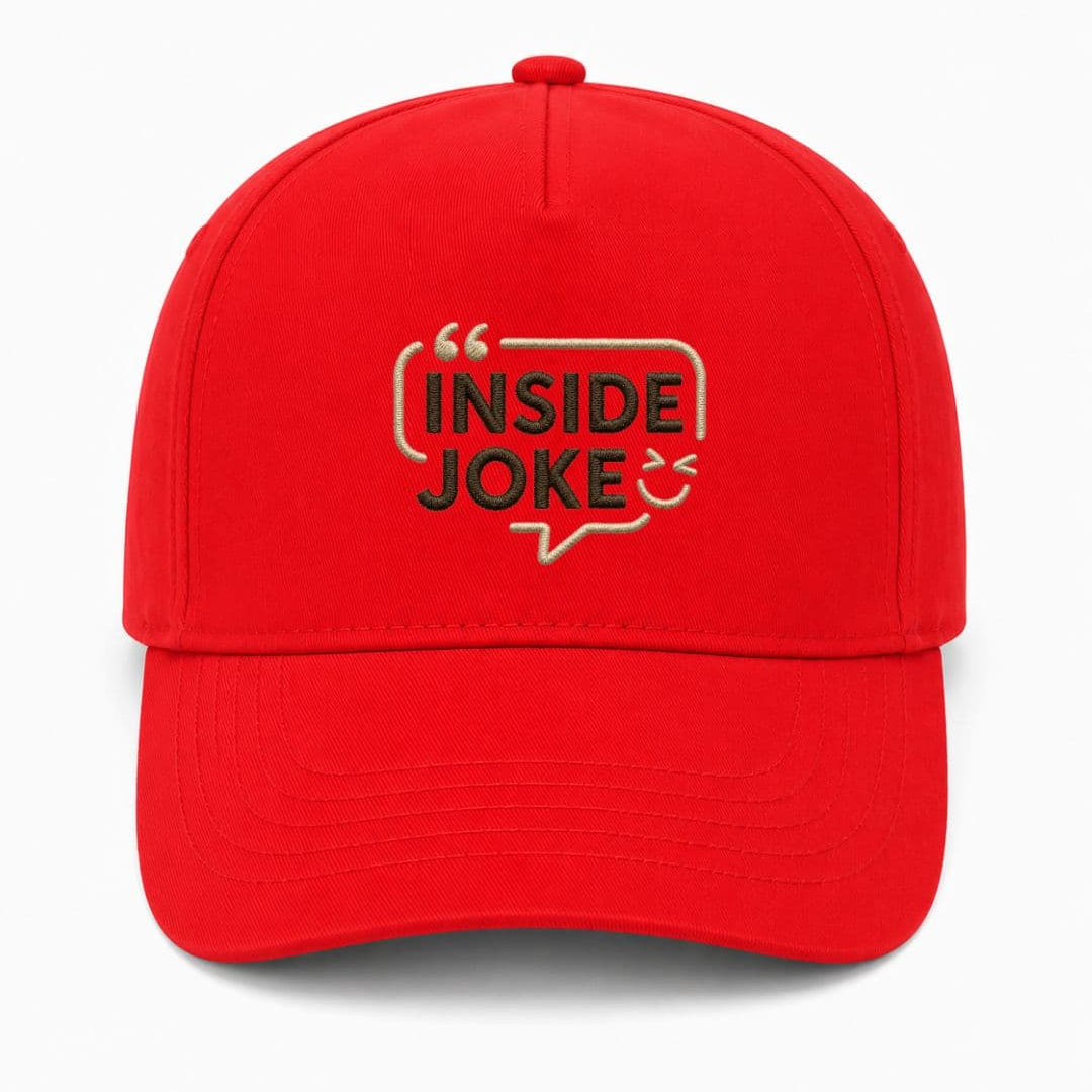 Ricamo Personalizzato - Cappellino Ricamato Unisex Da Baseball Regolabile – Design Inside Joke-Biiply