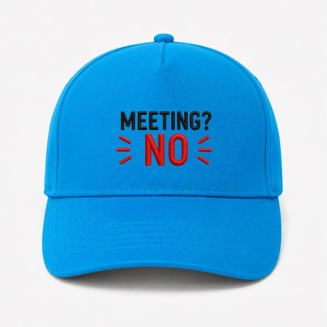Ricamo Personalizzato - Cappellino Ricamato Unisex Da Baseball Regolabile – Design Meeting No-Biiply