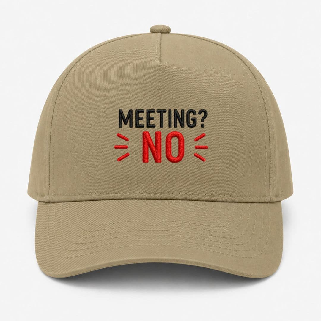 Ricamo Personalizzato - Cappellino Ricamato Unisex Da Baseball Regolabile – Design Meeting No-Biiply