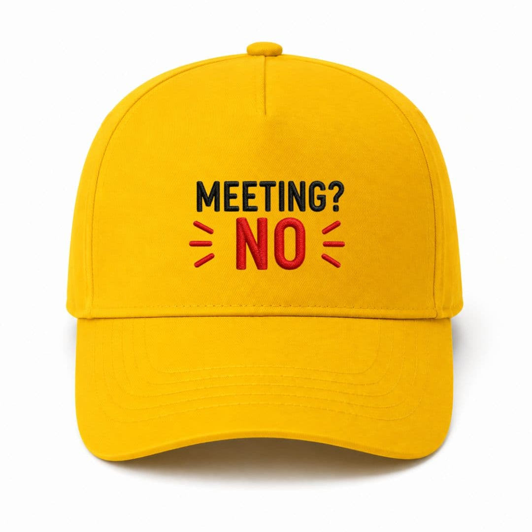 Ricamo Personalizzato - Cappellino Ricamato Unisex Da Baseball Regolabile – Design Meeting No-Biiply