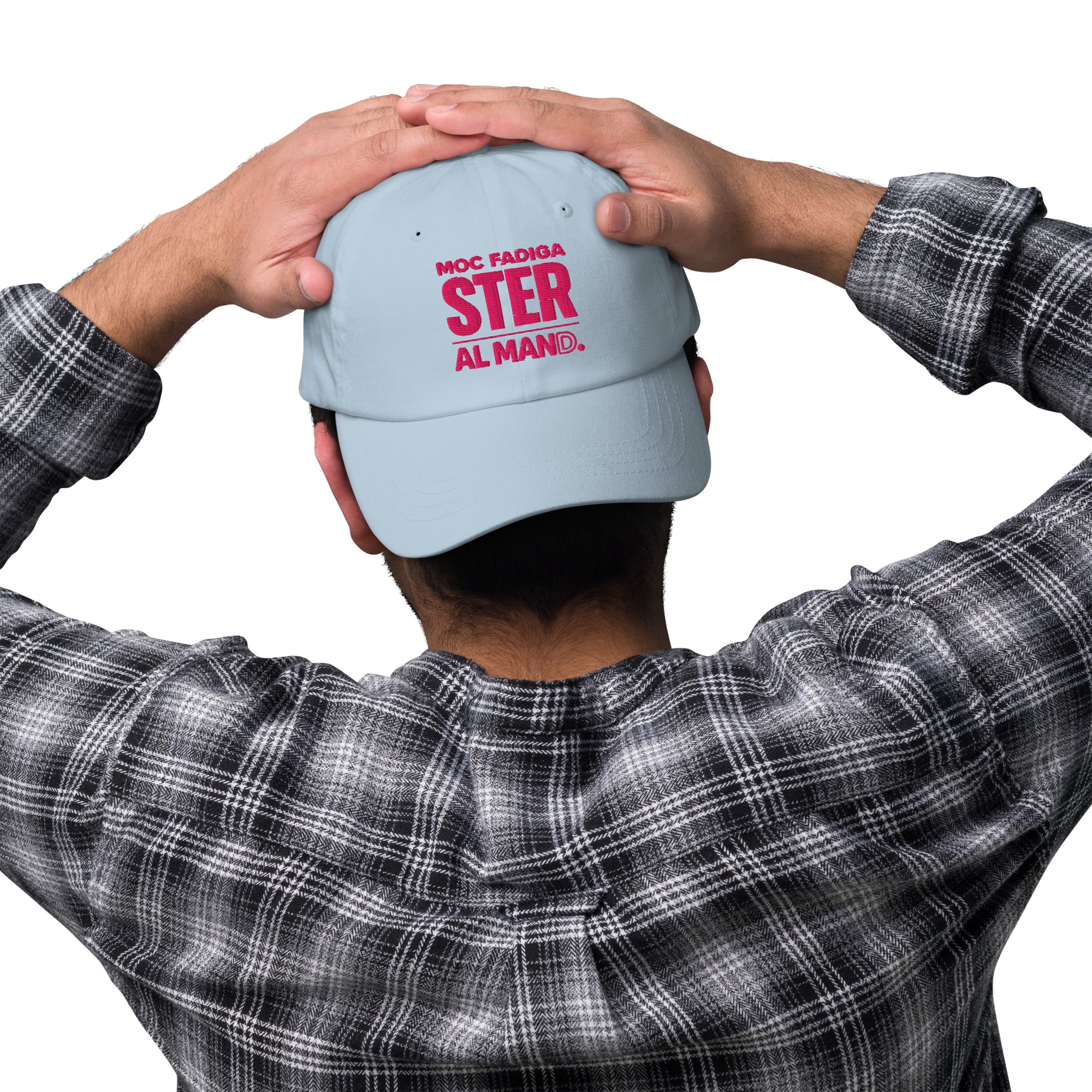 Ricamo Personalizzato - Cappellino Ricamato Unisex Da Baseball Regolabile – Design Moc Fadiga Ster Al Mand-Biiply