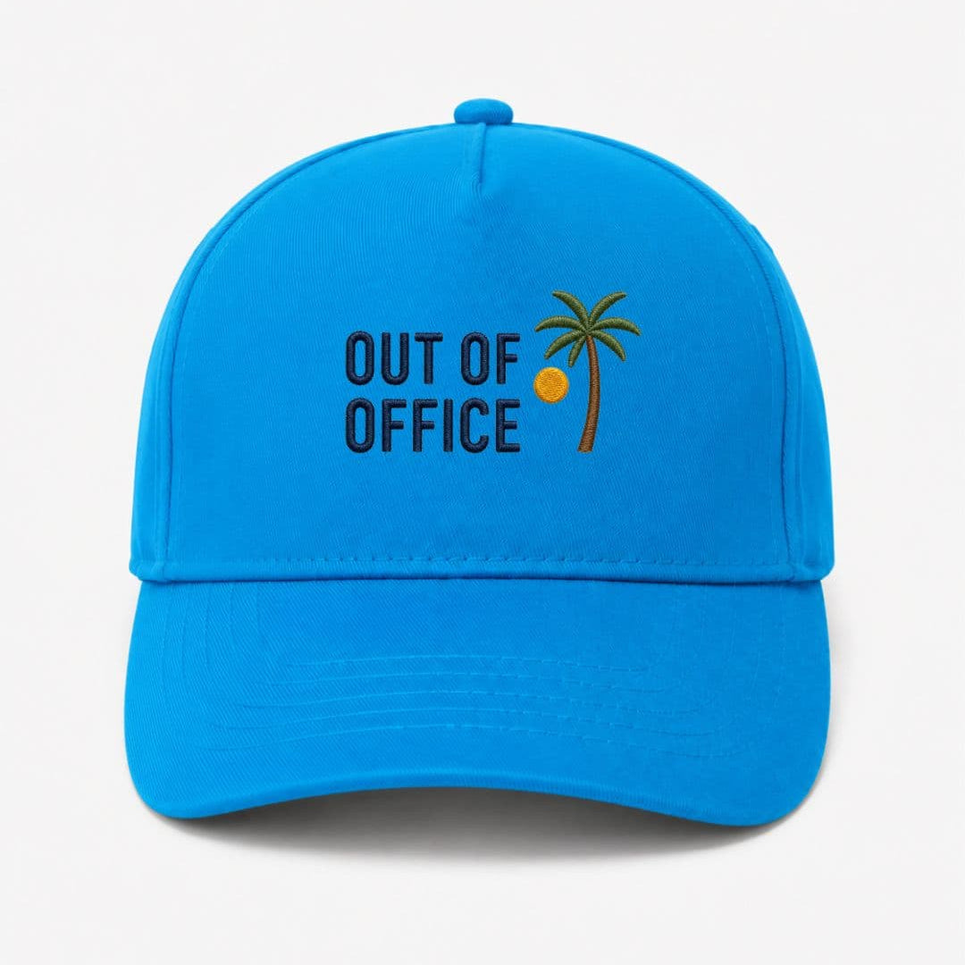 Ricamo Personalizzato - Cappellino Ricamato Unisex Da Baseball Regolabile – Design Out of office logo Palma-Biiply