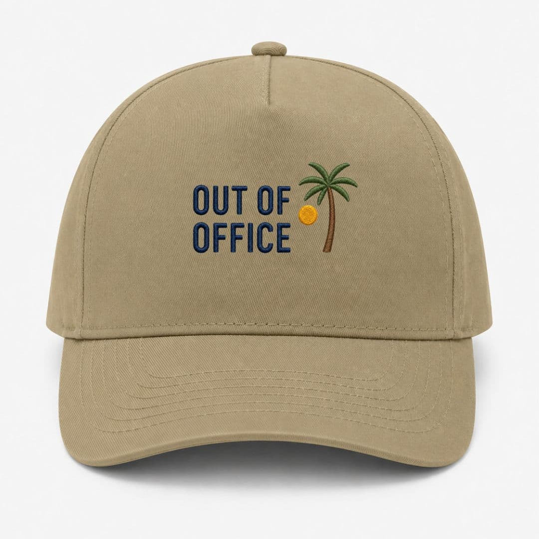 Ricamo Personalizzato - Cappellino Ricamato Unisex Da Baseball Regolabile – Design Out of office logo Palma-Biiply