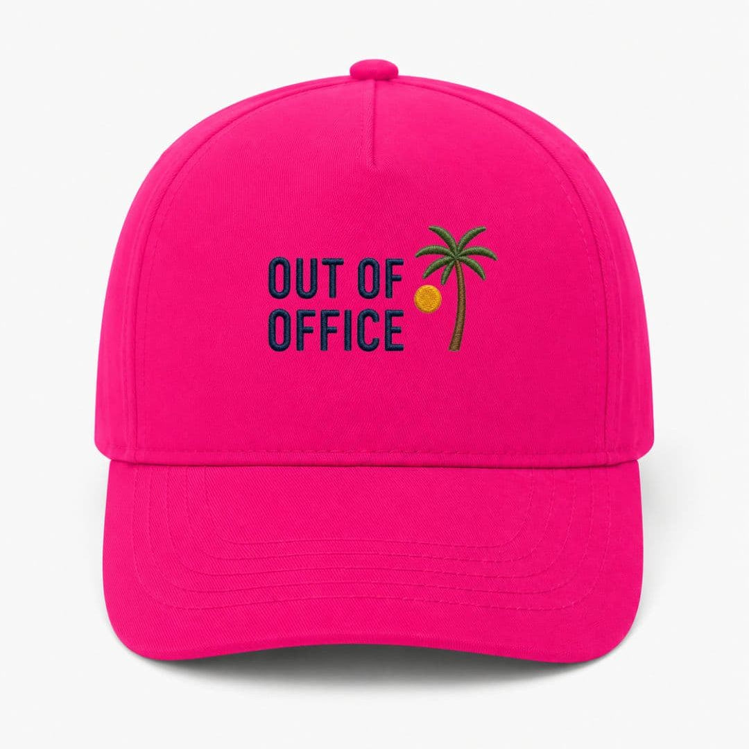 Ricamo Personalizzato - Cappellino Ricamato Unisex Da Baseball Regolabile – Design Out of office logo Palma-Biiply