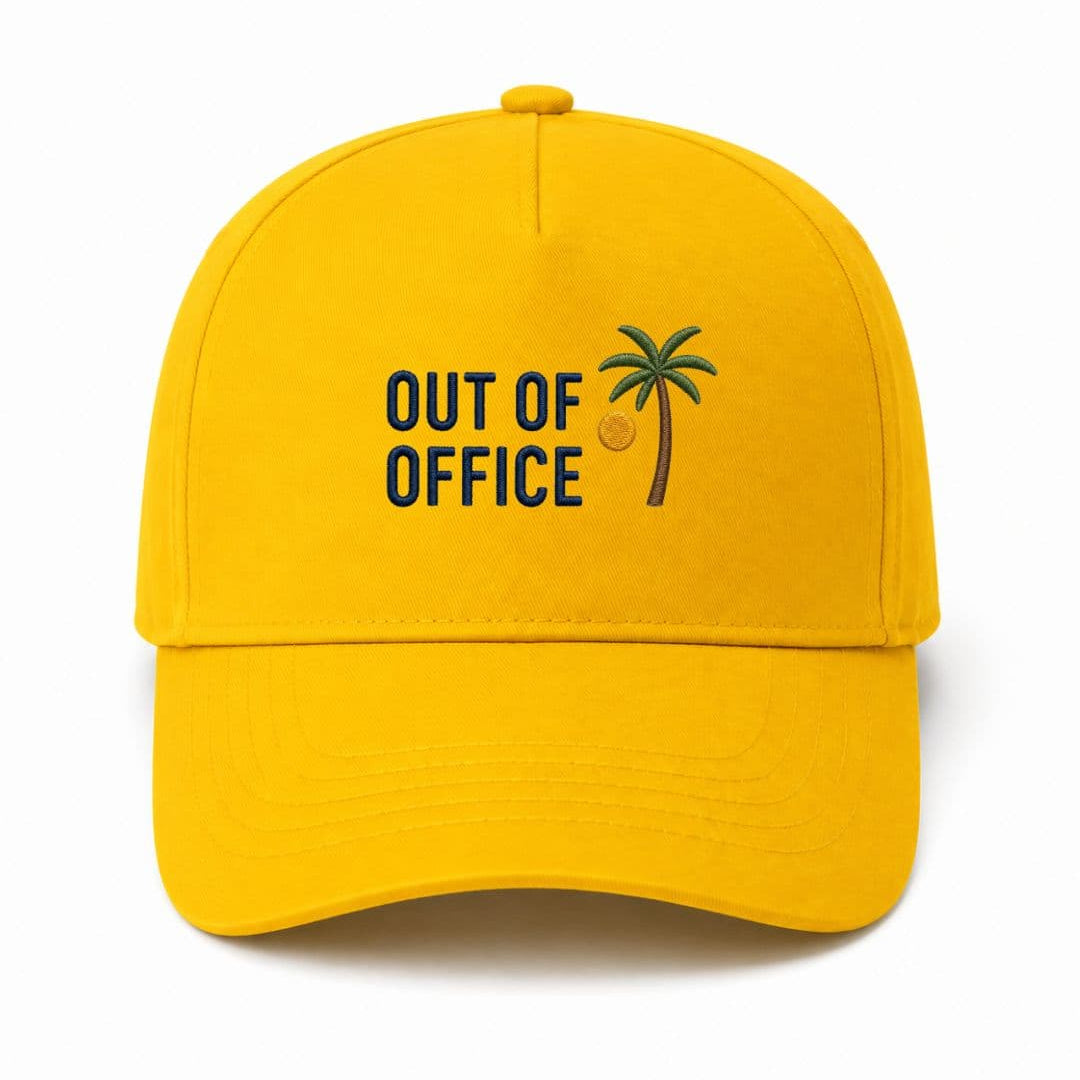 Ricamo Personalizzato - Cappellino Ricamato Unisex Da Baseball Regolabile – Design Out of office logo Palma-Biiply