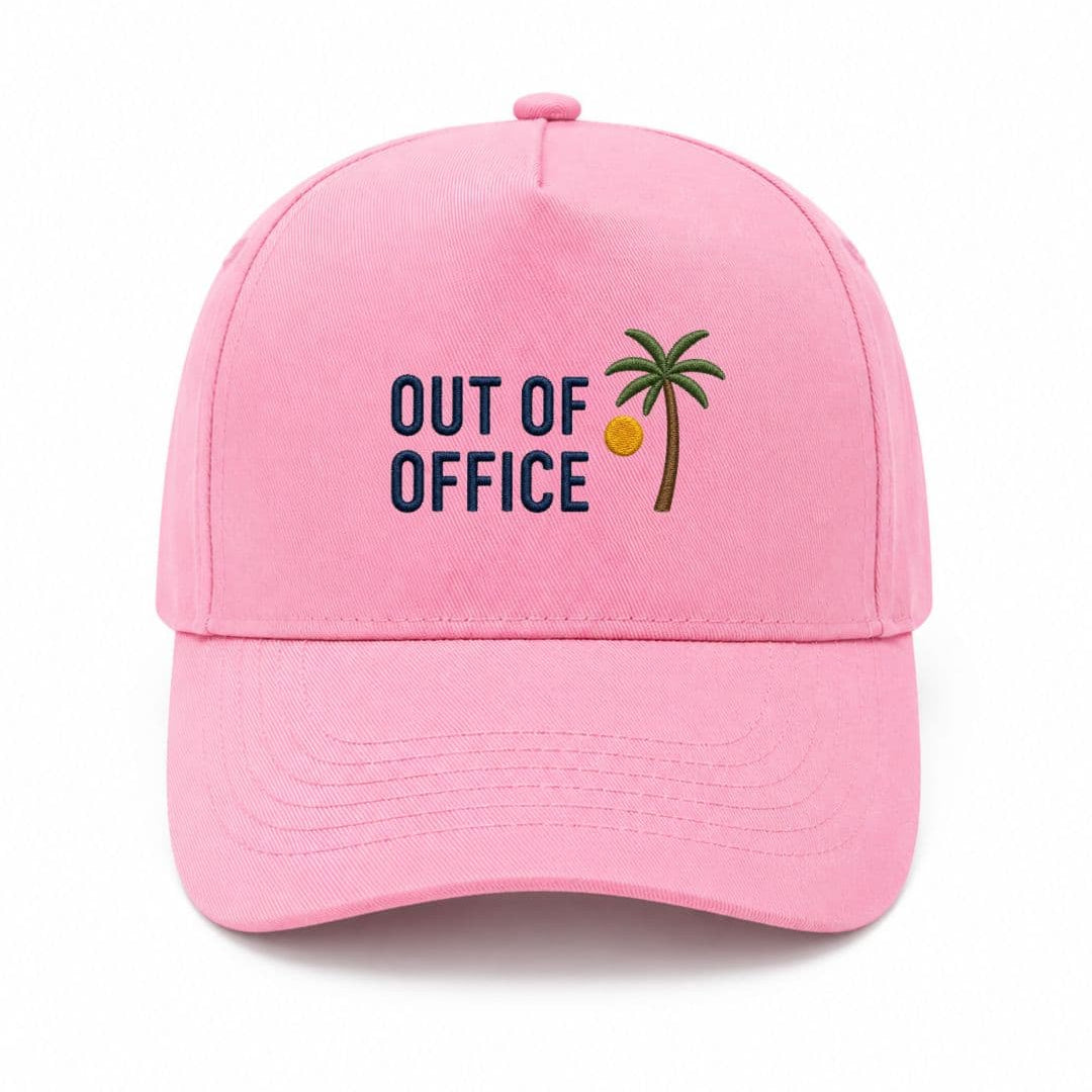 Ricamo Personalizzato - Cappellino Ricamato Unisex Da Baseball Regolabile – Design Out of office logo Palma-Biiply