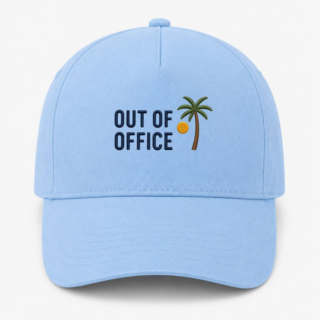 Ricamo Personalizzato - Cappellino Ricamato Unisex Da Baseball Regolabile – Design Out of office logo Palma-Biiply