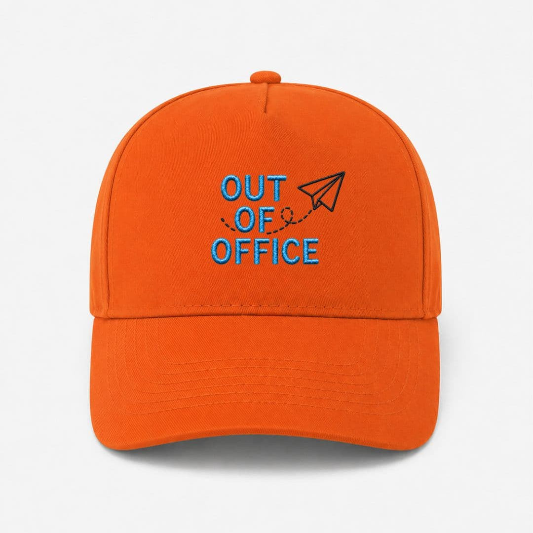 Ricamo Personalizzato - Cappellino Ricamato Unisex Da Baseball Regolabile – Design Out off office con logo aereo-Biiply