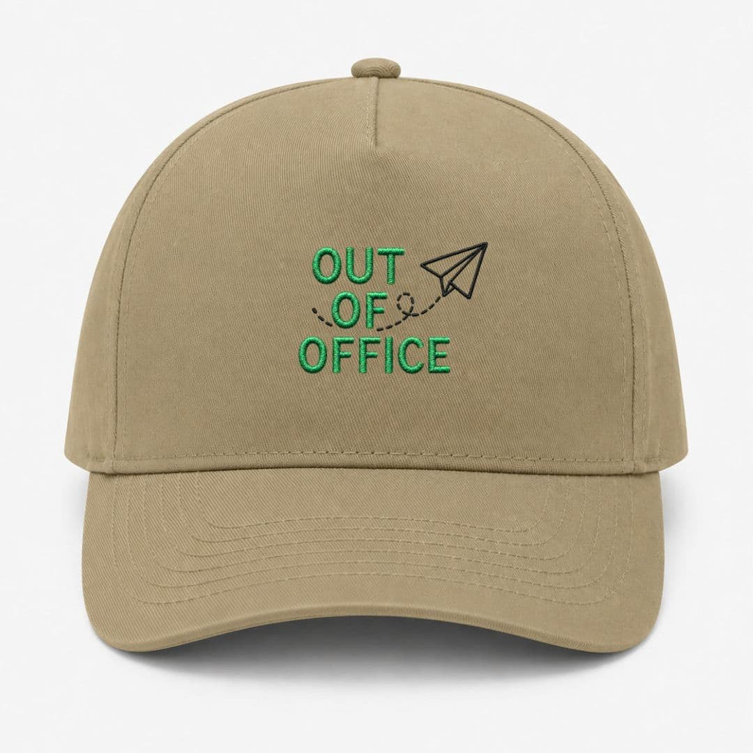 Ricamo Personalizzato - Cappellino Ricamato Unisex Da Baseball Regolabile – Design Out off office con logo aereo-Biiply