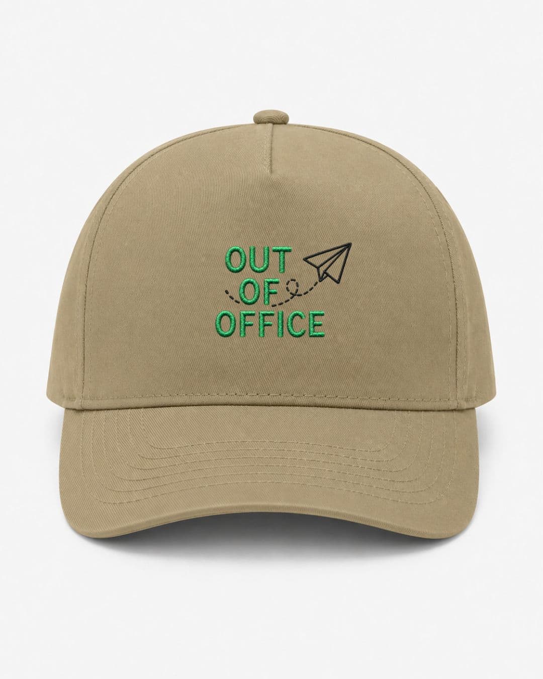 Ricamo Personalizzato - Cappellino Ricamato Unisex Da Baseball Regolabile – Design Out off office con logo aereo-Biiply