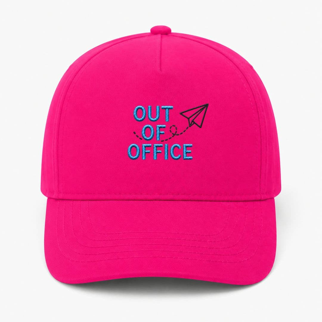 Ricamo Personalizzato - Cappellino Ricamato Unisex Da Baseball Regolabile – Design Out off office con logo aereo-Biiply