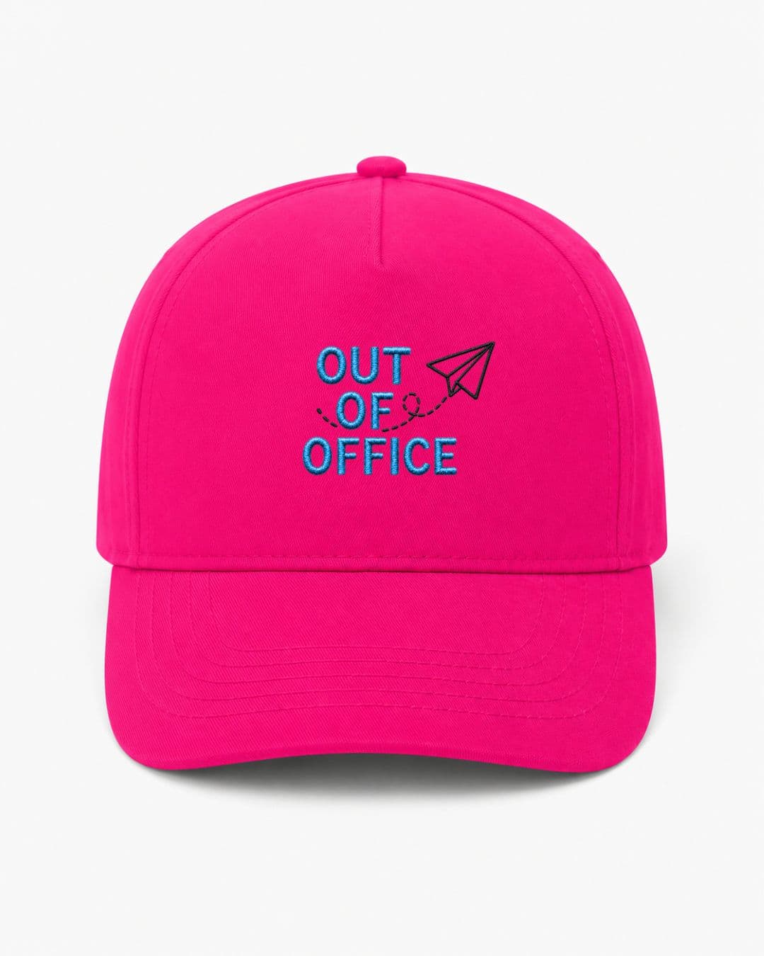 Ricamo Personalizzato - Cappellino Ricamato Unisex Da Baseball Regolabile – Design Out off office con logo aereo-Biiply